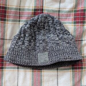 Express Black and White Knit Beanie